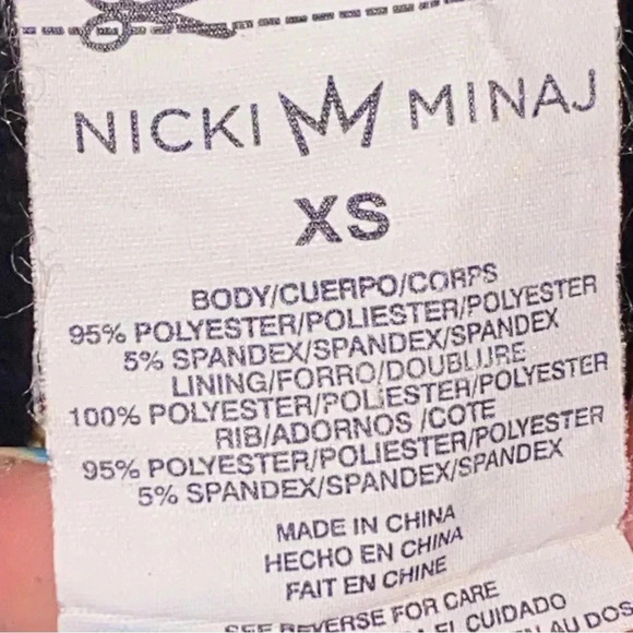 Nicki Minaj Chain Print Cropped Zip Up Jacket Sz XS - Picture 4 of 4